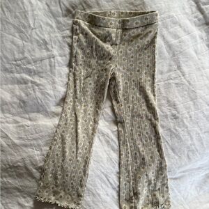 H&M Kids Leggings with Daisy Print - Cream and Yellow